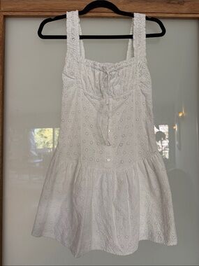 Frankie’s Bikinis White Eyelet Summer Dress